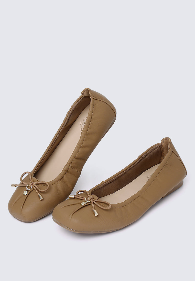 Stella Comfy Ballerina In Brown