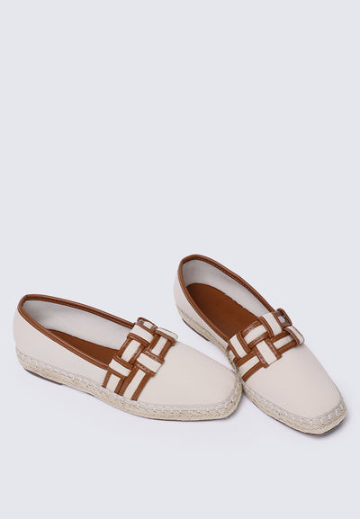 Diane Comfy Espadrilles In Off White