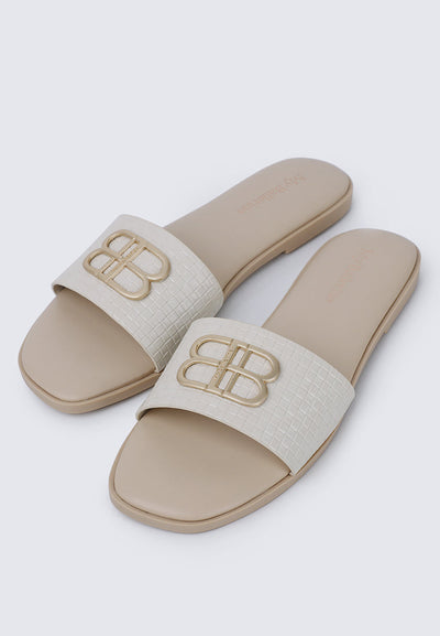 Ines Comfy Sandals In Beige