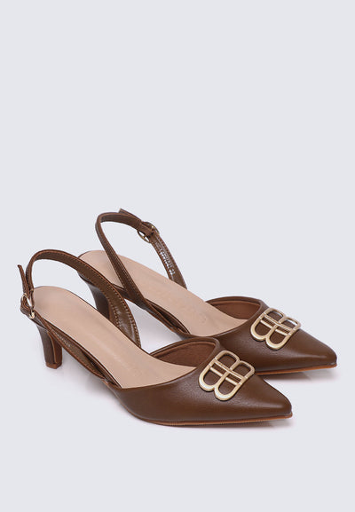 Portia Comfy Heels In Coffee