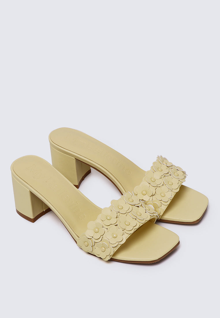 Cyrene Comfy Heels In Butter