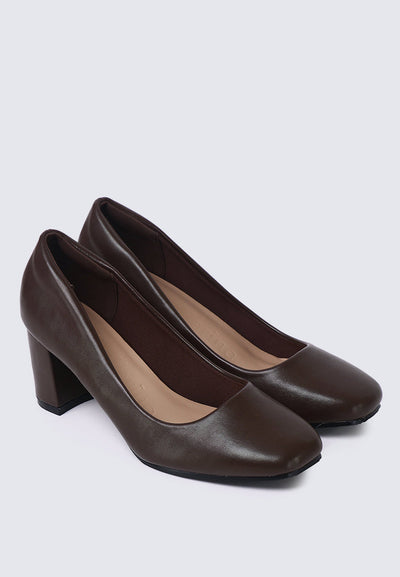 Pauline Comfy Heels In Espresso