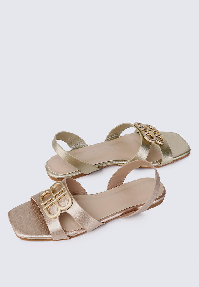 Berenice Comfy Sandals In Rose Gold
