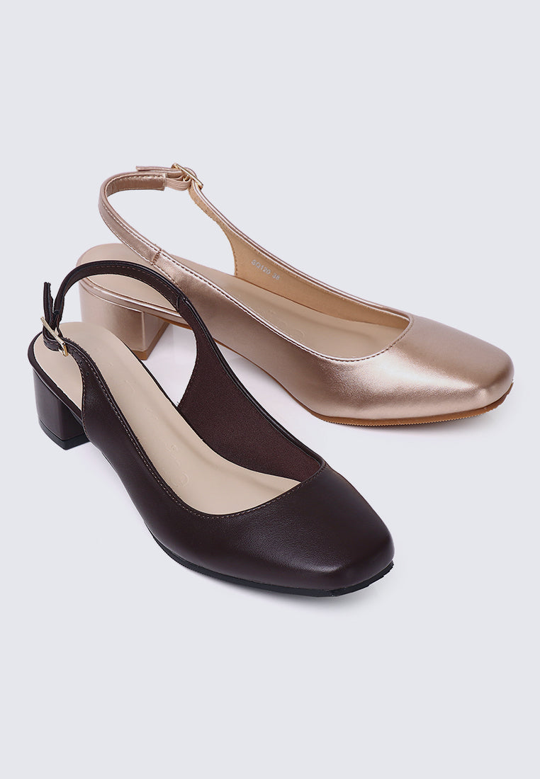 Palmer Comfy Heels In Rose Gold