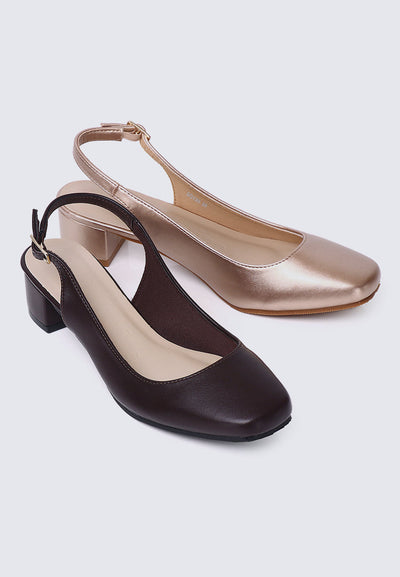 Palmer Comfy Heels In Rose Gold
