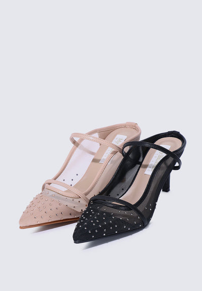 Natasha Comfy Heels In Nude