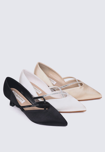 Whitney Comfy Heels In Champagne