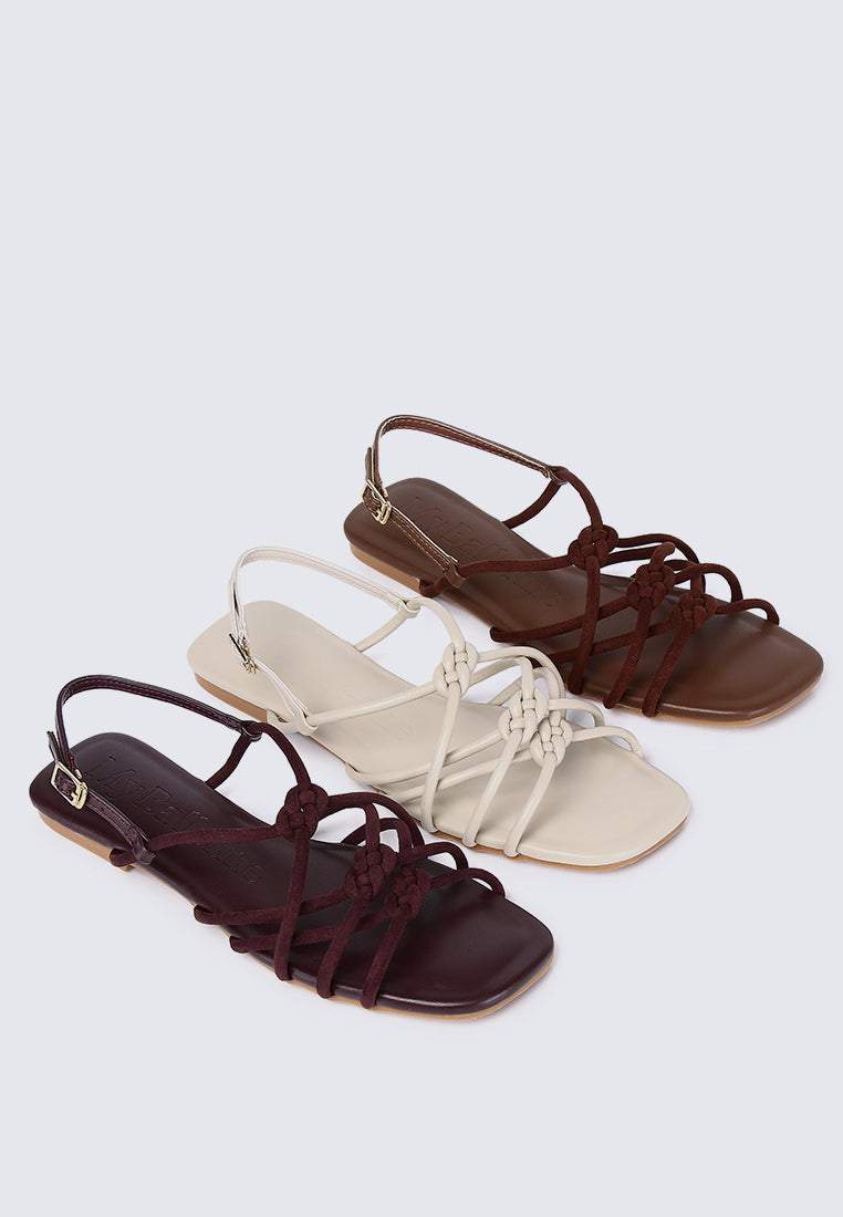 Naomi Comfy Sandals In Burgundy