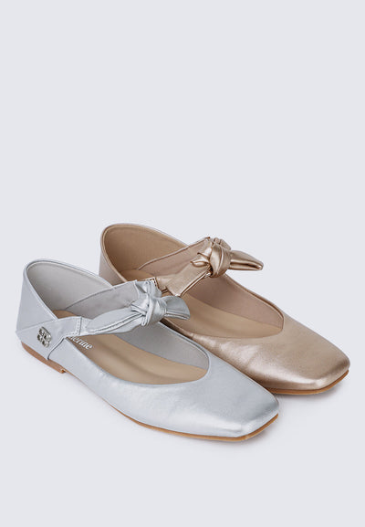 Brenee Comfy Ballerina In Silver