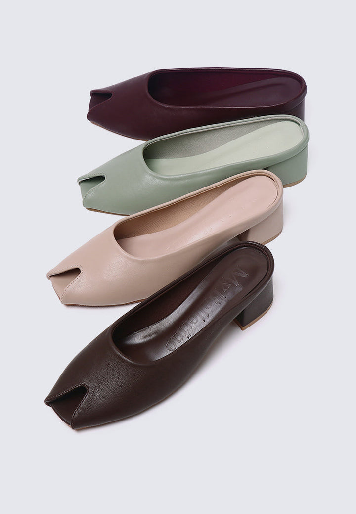 Lani Comfy Heels In Sage Green