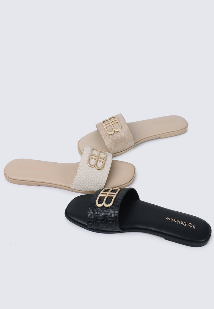 Ines Comfy Sandals In Black