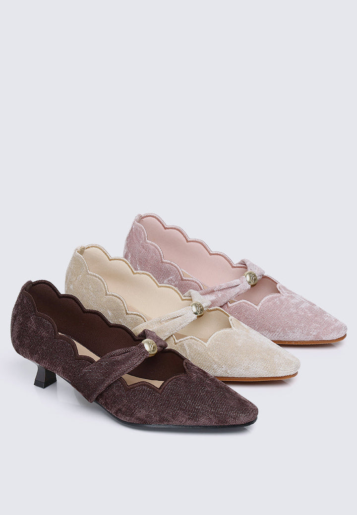 Sarah Comfy Heels In Beige