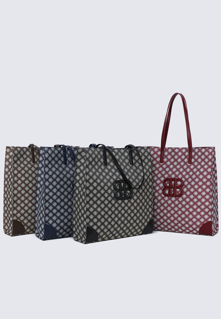 Tiara Tote Bag In Maroon