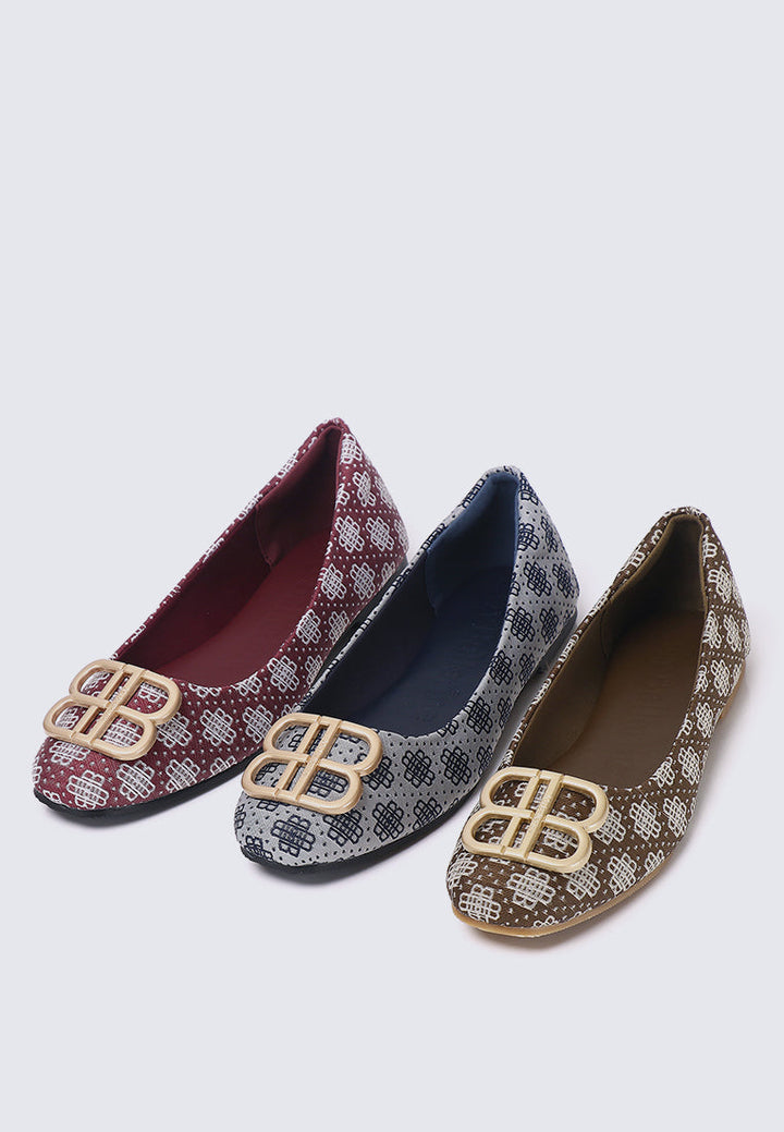 Melati Comfy Ballerina In Maroon
