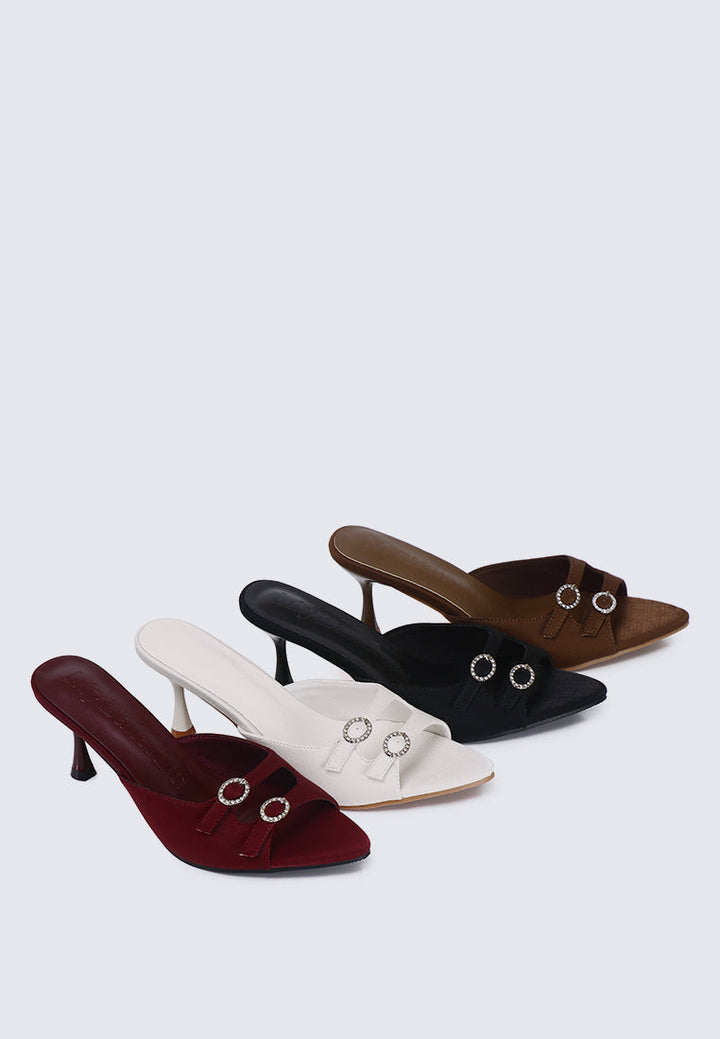 Vivara Comfy Heels In Maroon