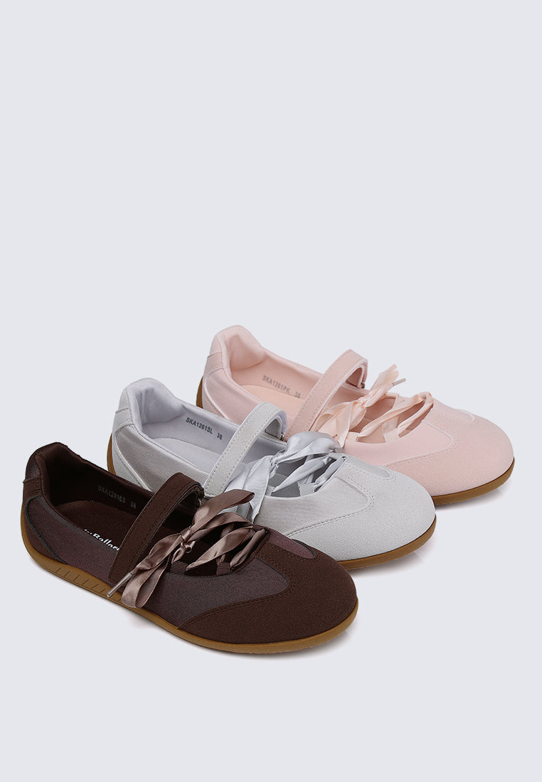Luluna Comfy Ballet Sneakers In Silver