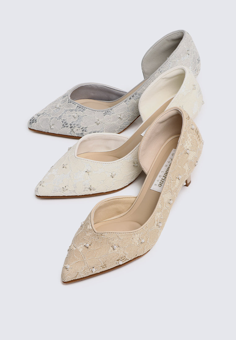 Kassia Comfy Heels In Silver