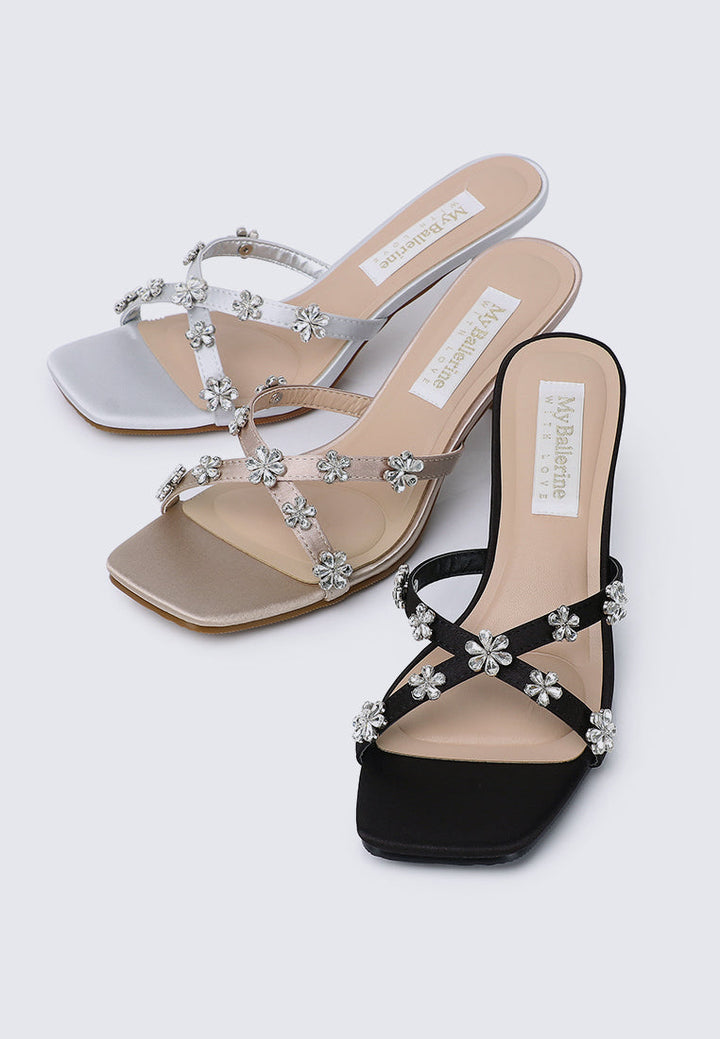 Alyssa Comfy Heels In Champagne