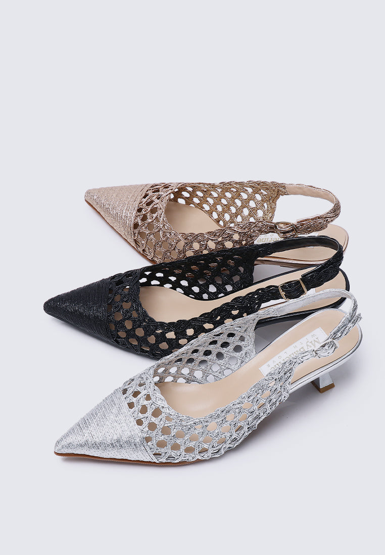Aviva Comfy Heels In Rose Gold