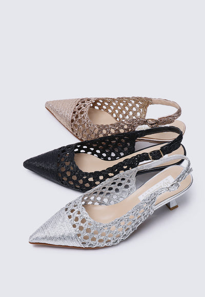 Aviva Comfy Heels In Rose Gold