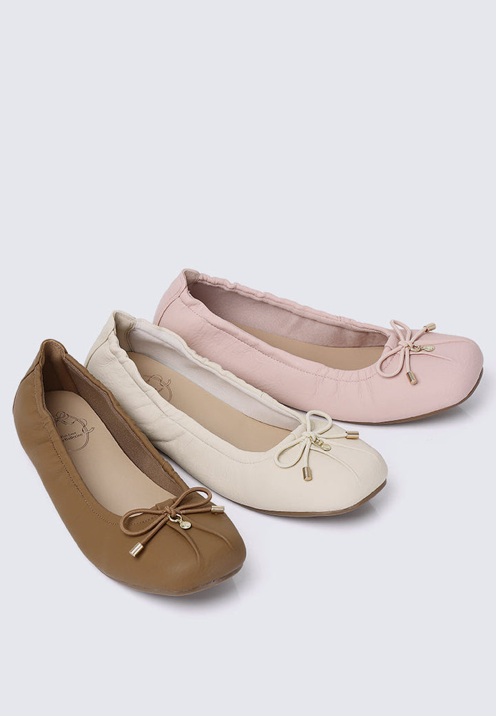 Stella Comfy Ballerina In Brown