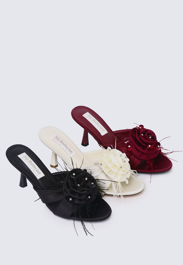 Alira Comfy Heels In Maroon