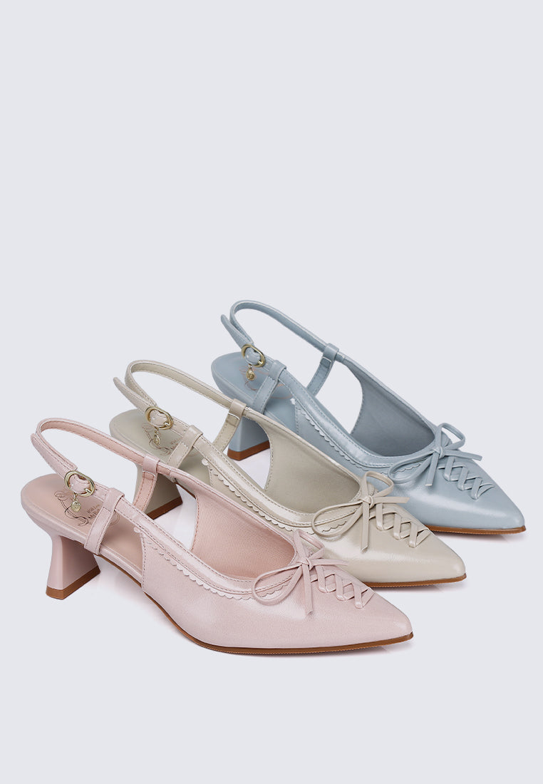Mirabelle Comfy Heels In Beige