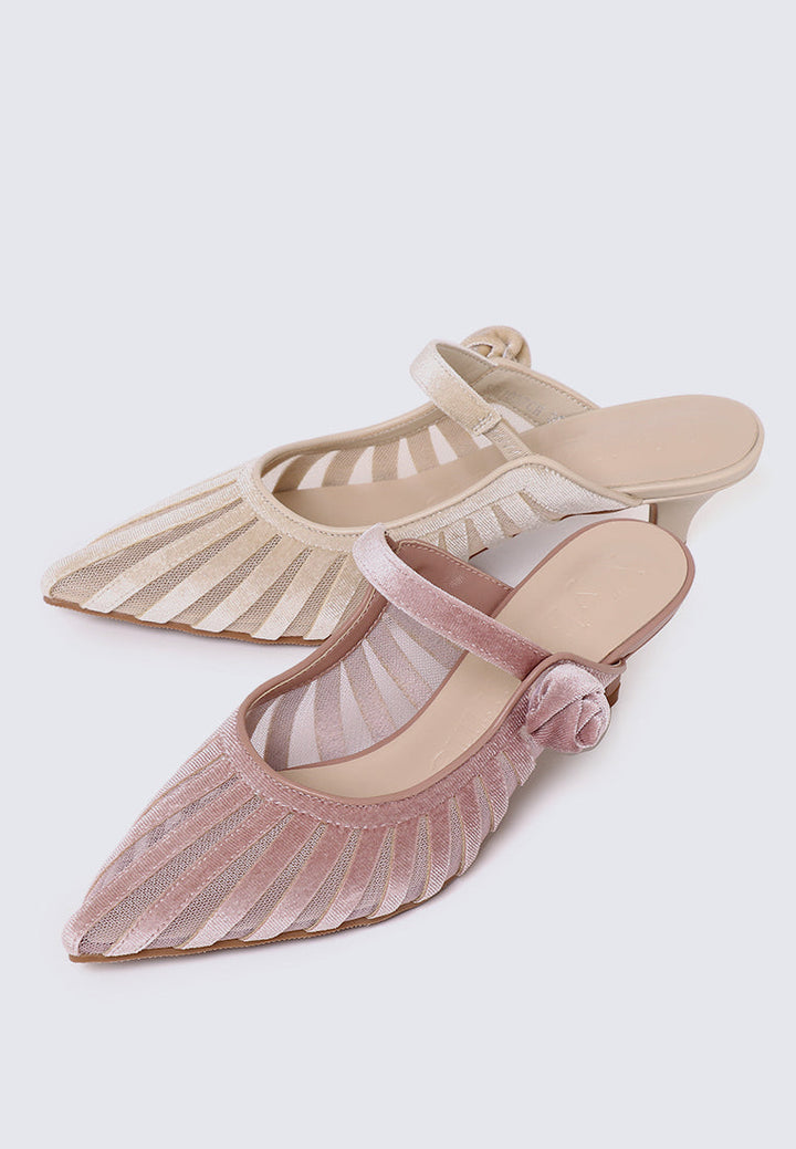 Fioren Comfy Heels In Champagne