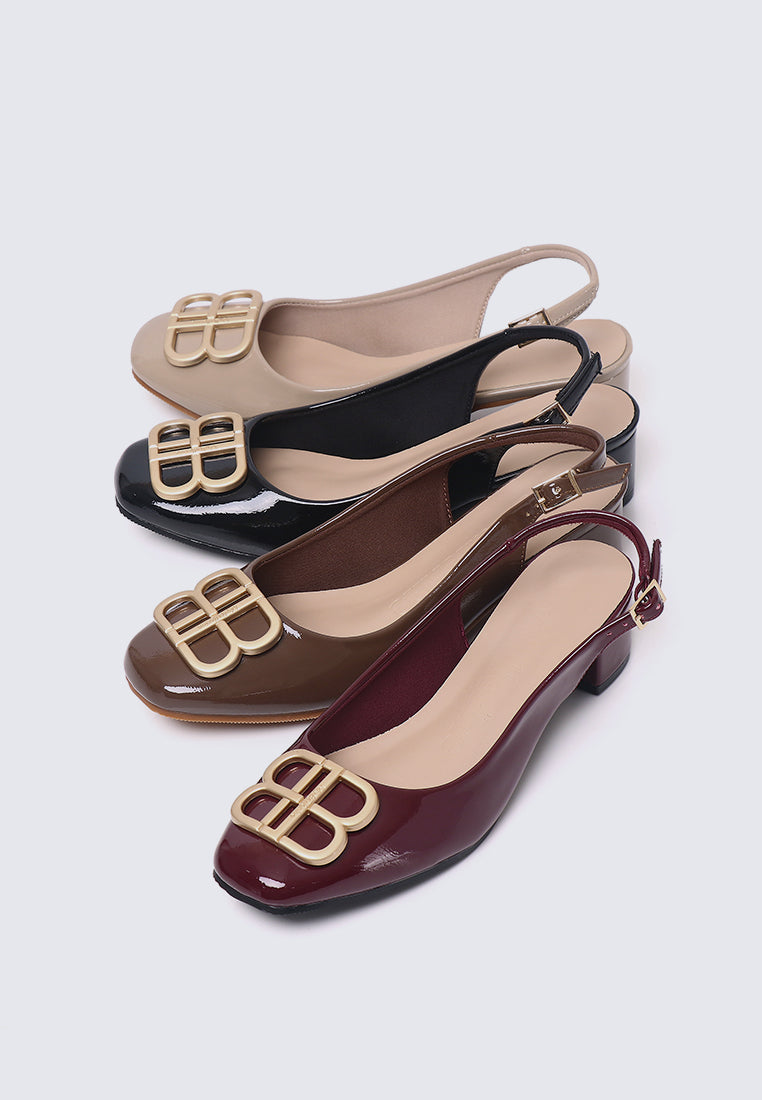 Priya Comfy Heels in Almond