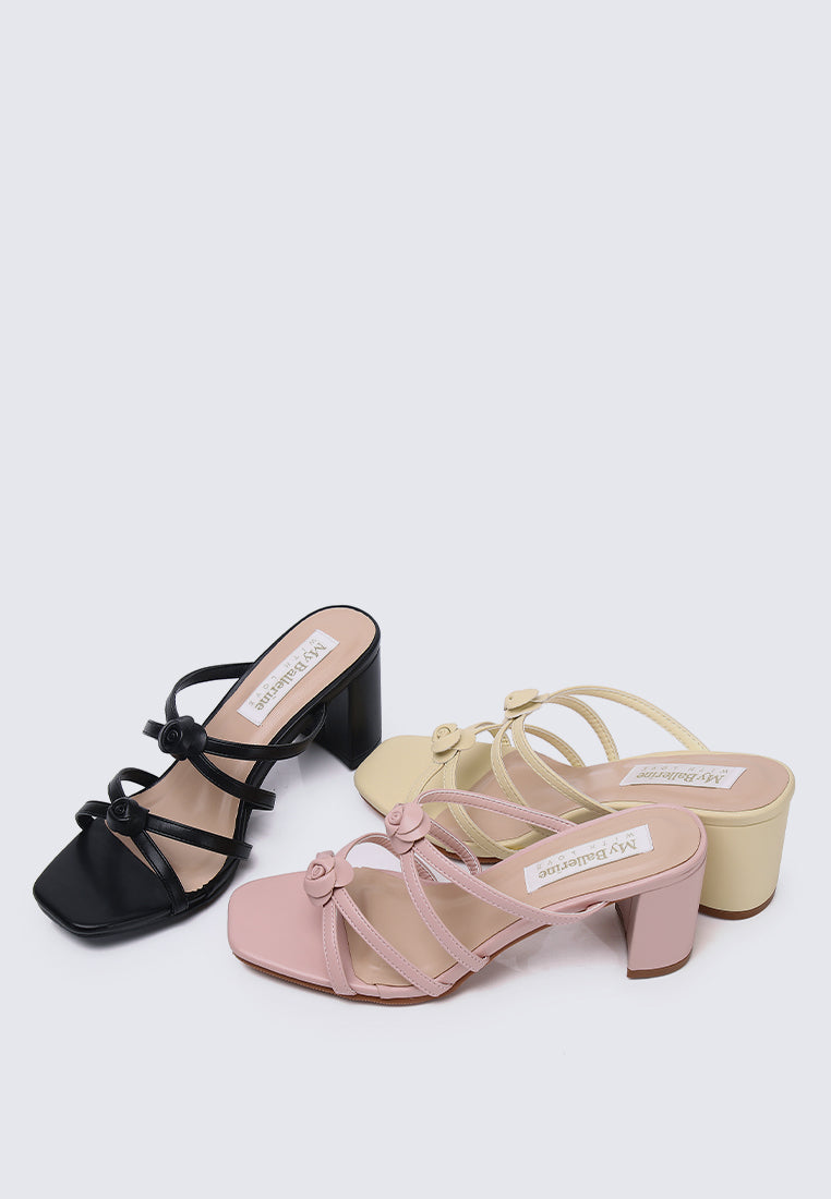 Rosina Comfy Heels in Dusty Pink