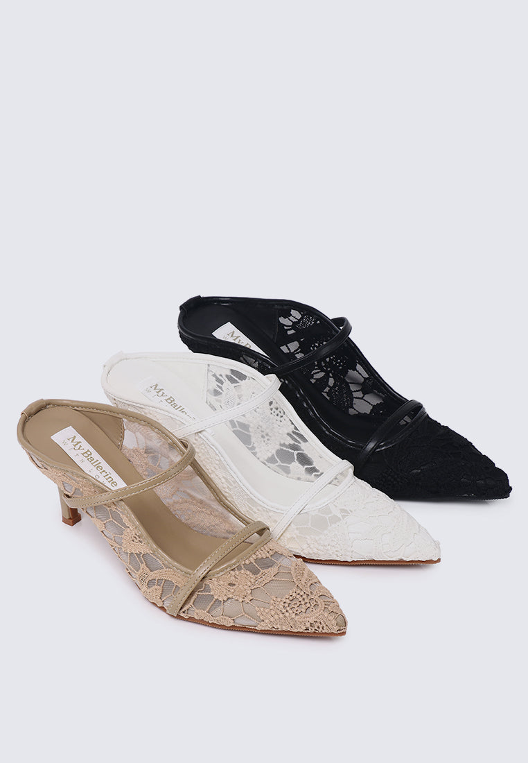 Isadora Comfy Heels In Nude