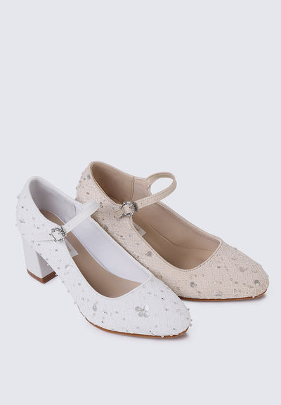Clarisse Comfy Heels In Nude