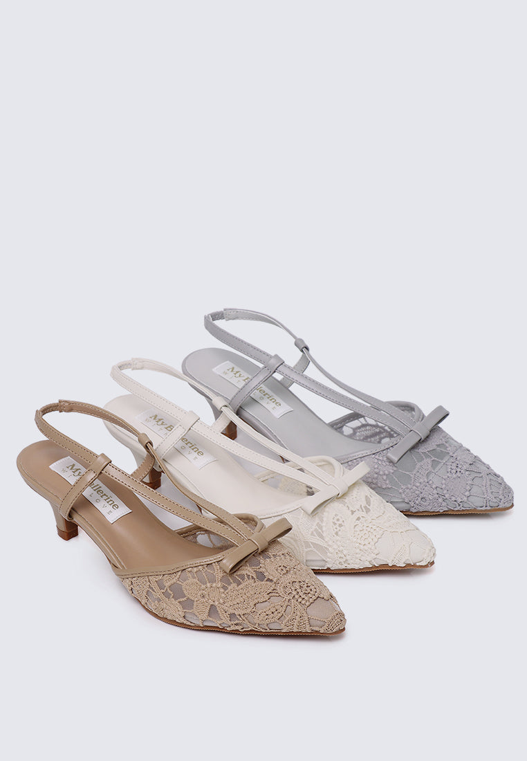Colette Comfy Heels In Beige