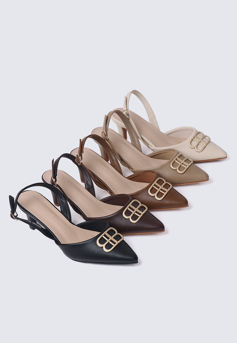 Portia Comfy Heels In Beige