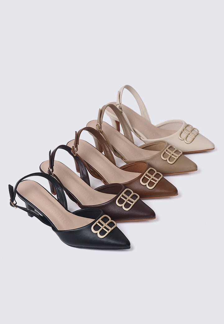 Portia Comfy Heels In Beige