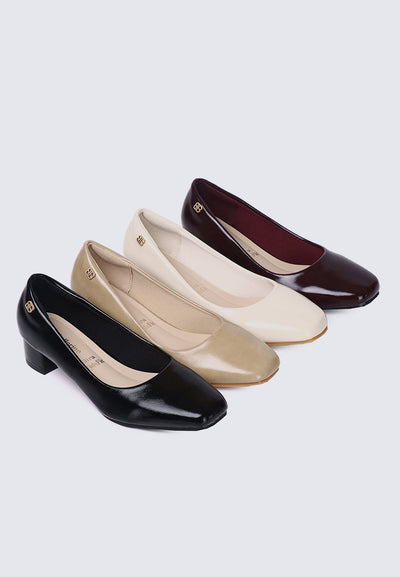 Lucy Ultra WideFit Comfy Heels In Almond