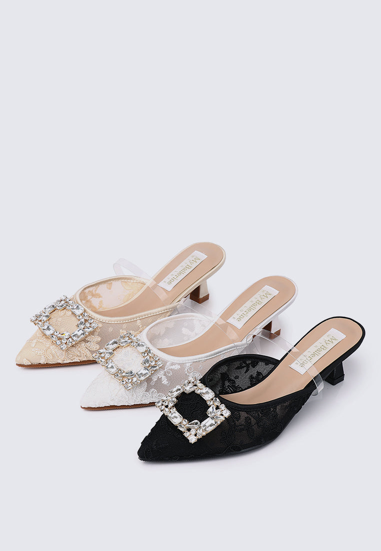 Sylvia Comfy Heels In White