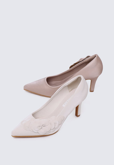 Madeleine Comfy Heels In Nude Pink