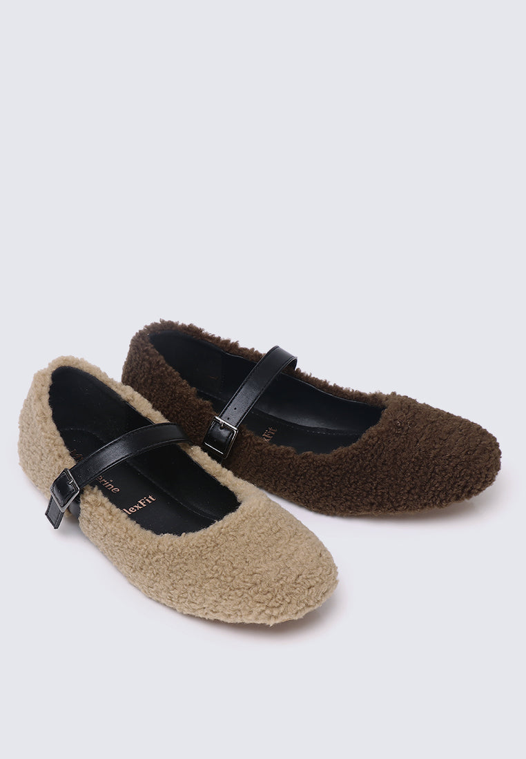 Margot FlexFit Comfy Ballerina In Beige