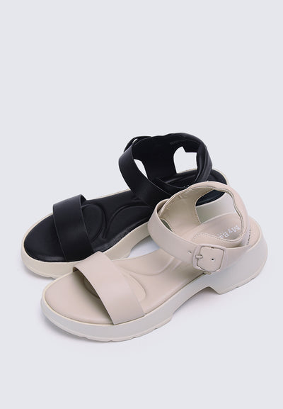 Go Walk Comfy Sandals In Black