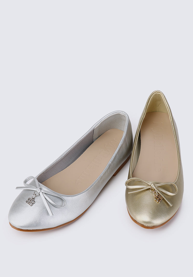 Briony Comfy Ballerina In Gold