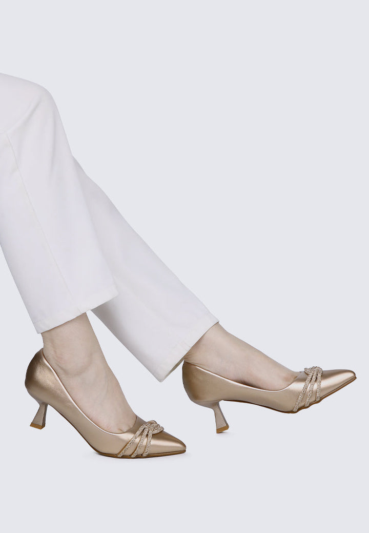 Virorica Comfy Pumps In Rose Gold