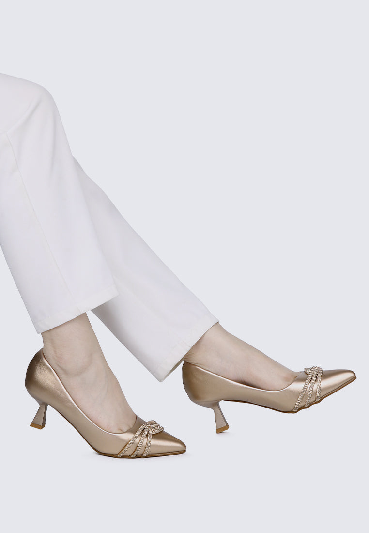 Virorica Comfy Pumps In Rose Gold