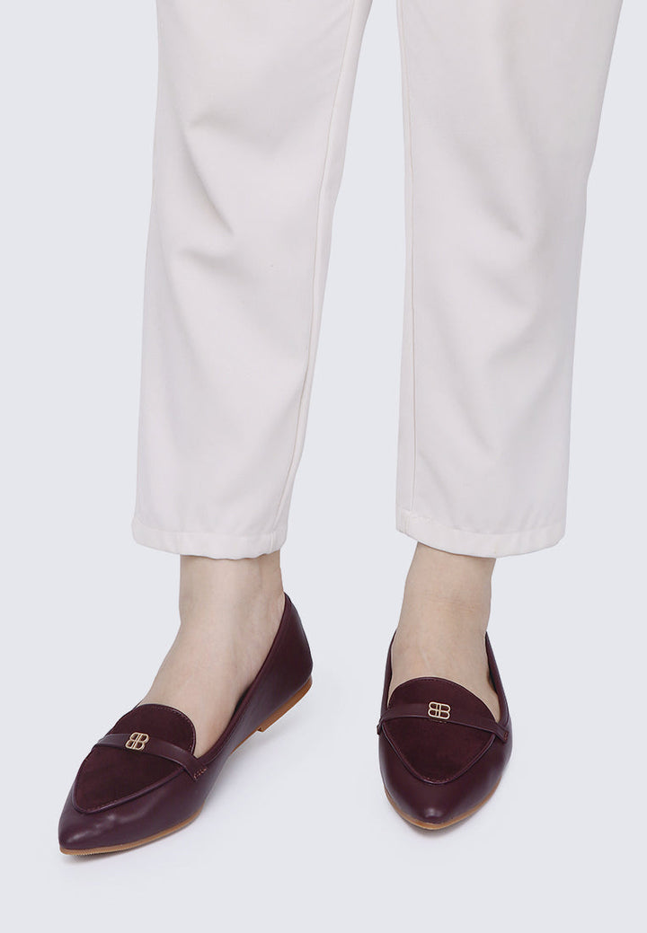 Choco Souffl¨¦ Comfy Loafers In Burgundy