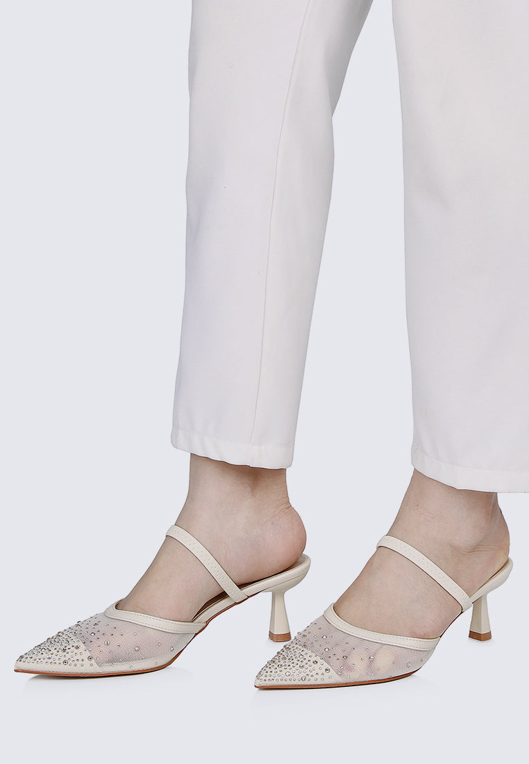 Amelia Comfy Heels In Cream
