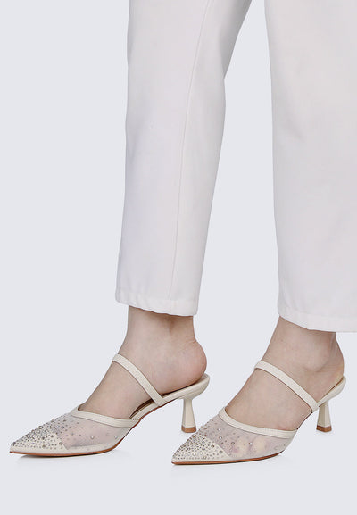 Amelia Comfy Heels In Cream