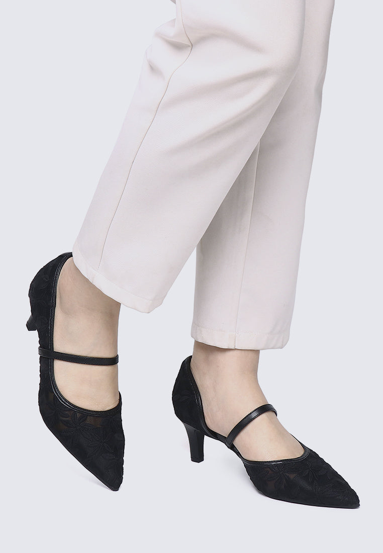 Oriah Comfy Heels In Black