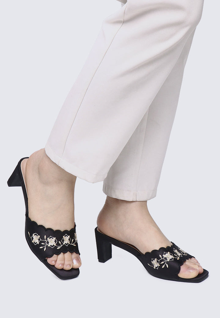 Katarina Comfy Heels In Black