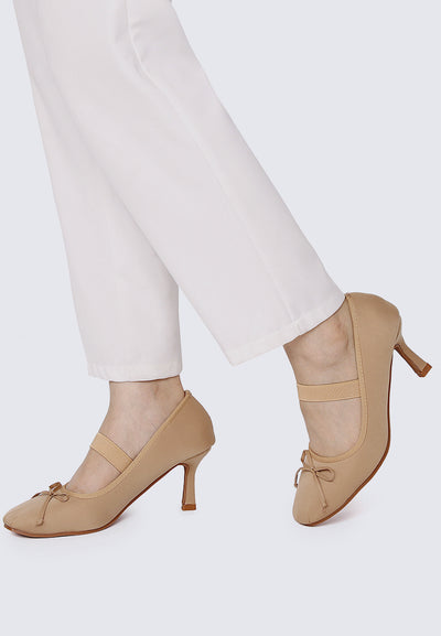 Eleanor Comfy Heels In Nude