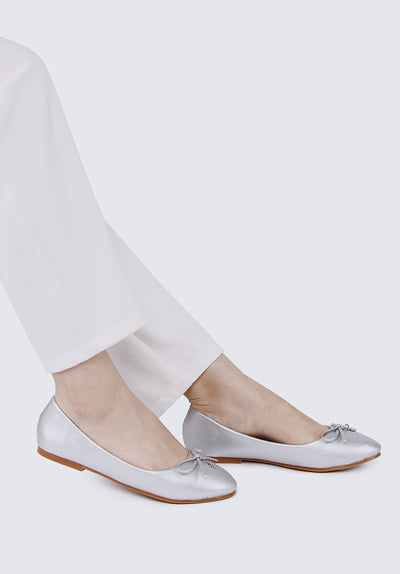 Briony Comfy Ballerina In Silver